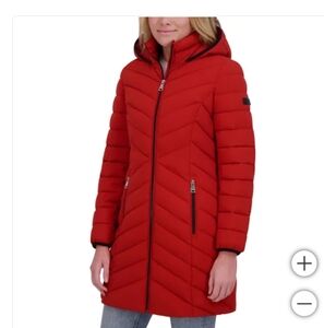 DKNY Women's Stretch Walker Coat, Nwt